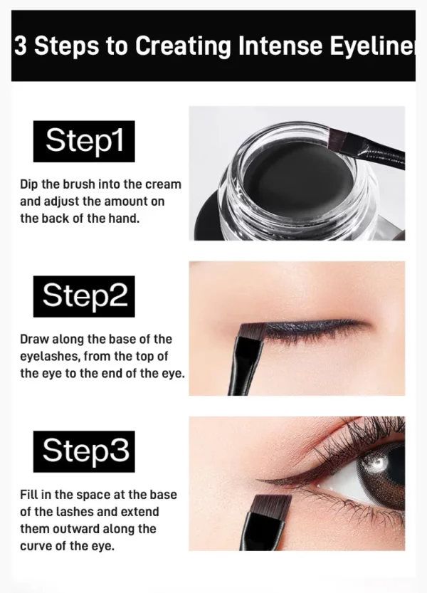 LONG LASTING WATERPROOF QUICK DRYING EYELINER GEL